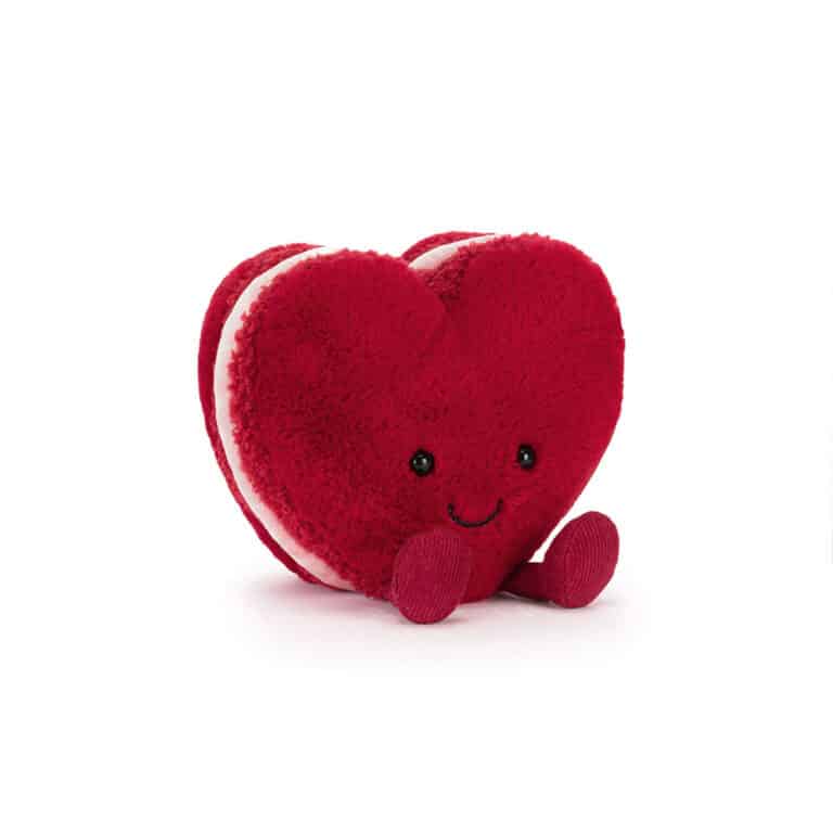 Doudou Amuseables Arlette Heart Macaron – Jellycat - Vue de face sur fond blanc