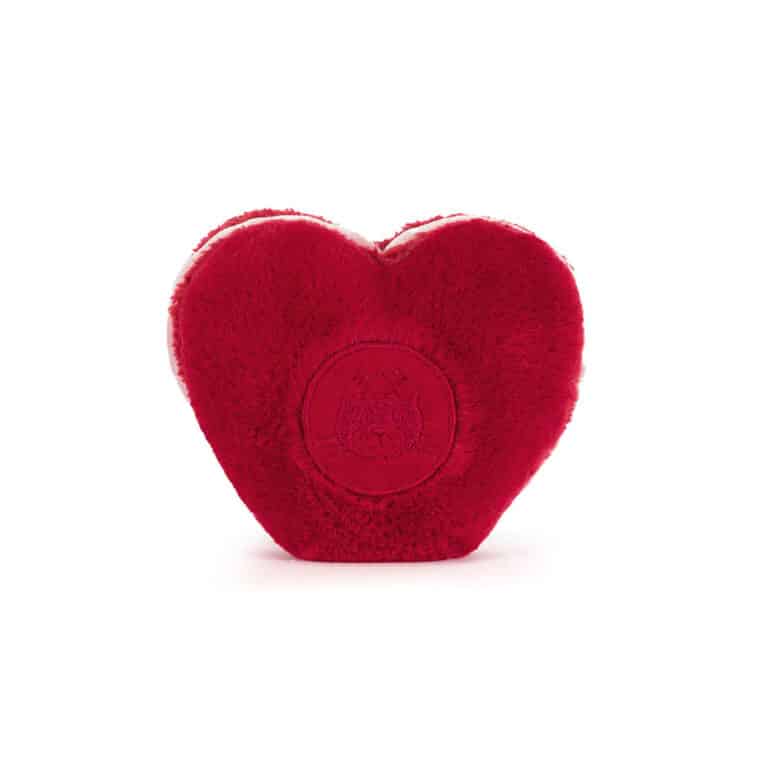 Doudou Amuseables Arlette Heart Macaron – Jellycat - Vue de dos sur fond blanc