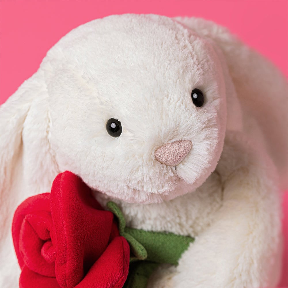 Doudou Cream Bunny with Rose – Jellycat - Ambiance