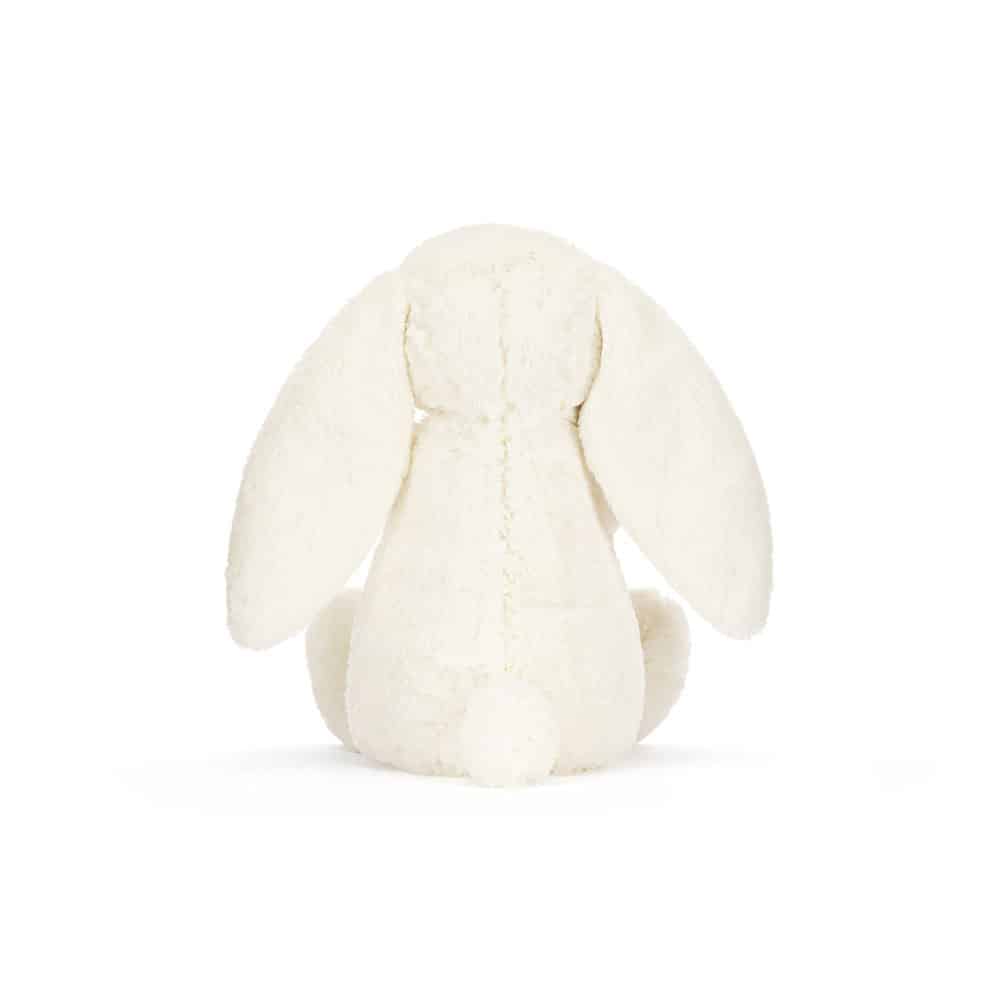 Doudou Cream Bunny with Rose – Jellycat - Vue de dos sur fond blanc