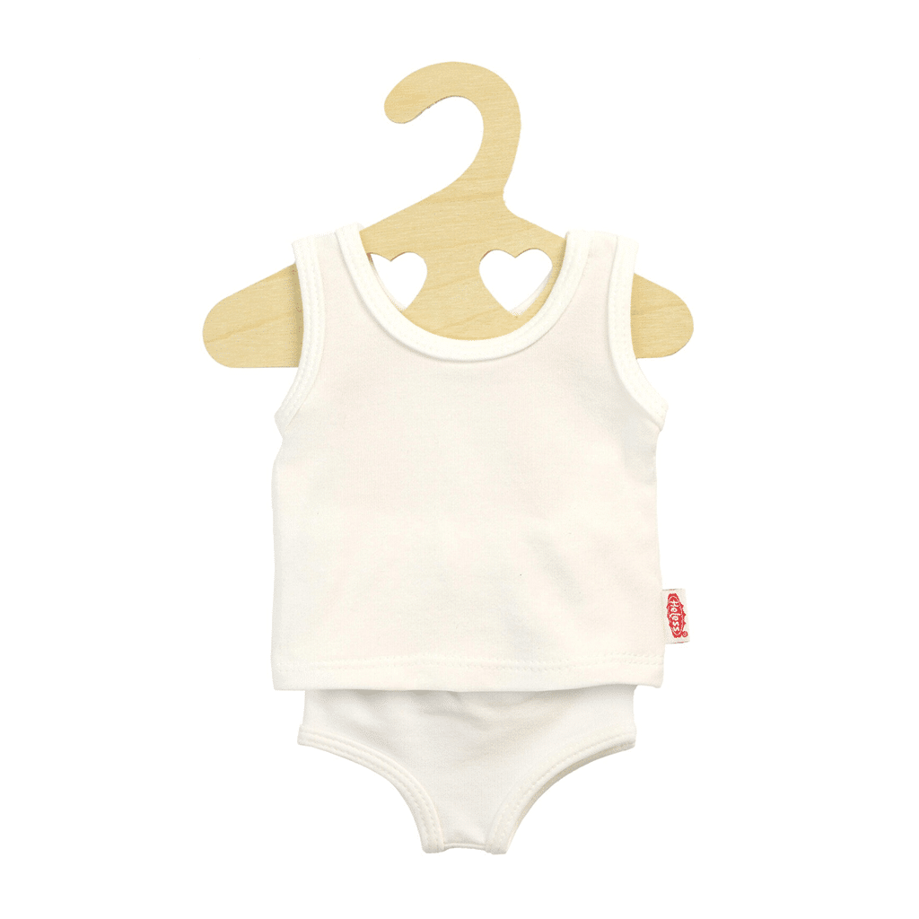 Sous-vêtement blanc pour poupée 28–35 cm - Vue de face sur fond blanc