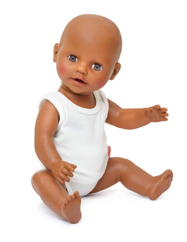 Sous-vêtement blanc pour poupée 28–35 cm - Vue de face sur fond blanc