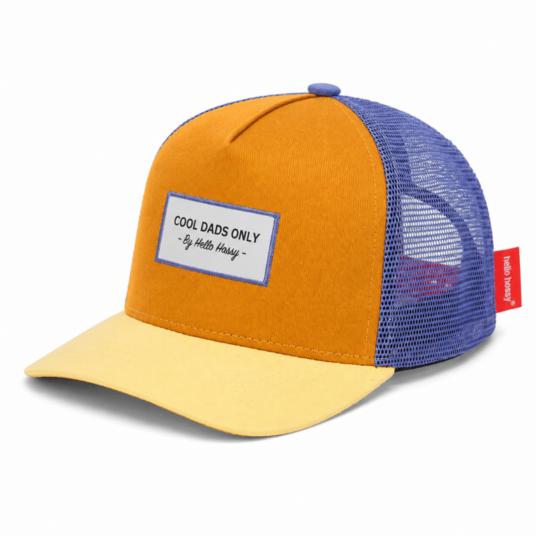 Casquette trucker papa – Mini canyon - Hello Hossy, vue de face sur fond blanc
