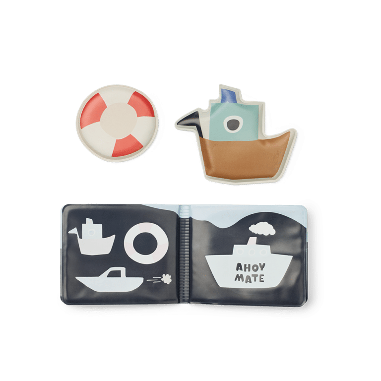 Livre de bain amgique bateau ouvert avec accessoires