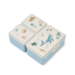 Lunchbox Driss Animaux Marins Liewood fond blanc