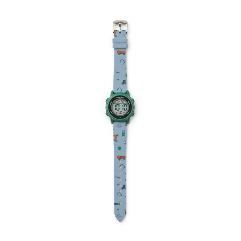Montre en silicone plage liewood fond blanc