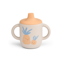Tasseen silicone avec tétine ananas liewood fond blanc