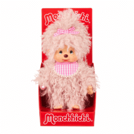 Monchhichi® Fluffy Girl – Vue de face sur fond blanc