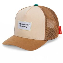 Casquette trucker enfant Mini Iced Coffee – Hello Hossy - Vue de face sur fond blanc