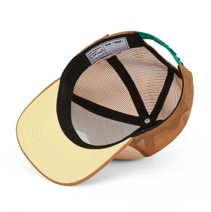 Casquette trucker enfant Mini Iced Coffee – Hello Hossy - Vue du dessous sur fond blanc
