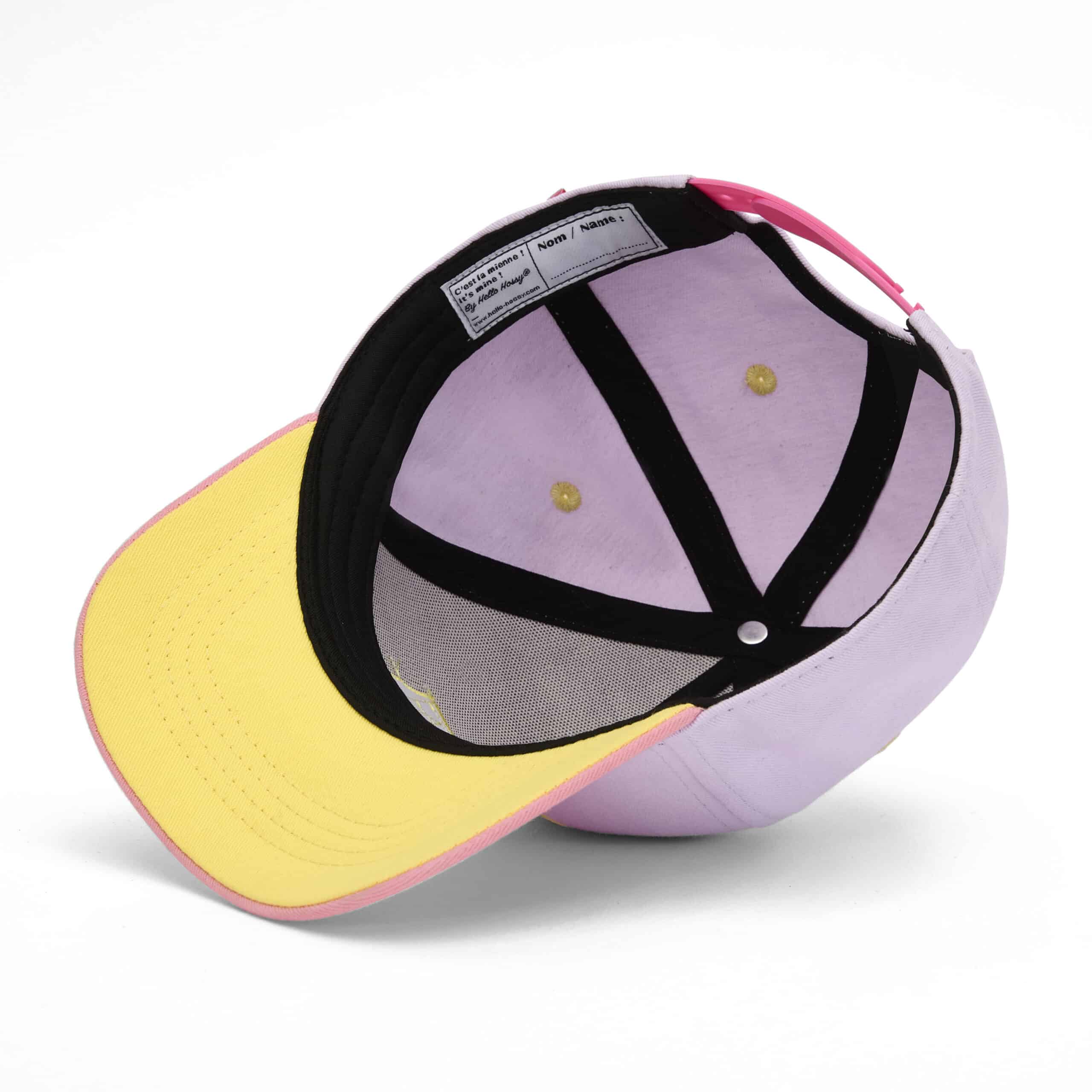 Casquette enfant Mini Purply – Hello Hossy - Vue du dessous sur fond blanc