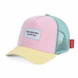 Casquette trucker enfant - Mini poppy - Hello Hossy, vue de face sur fond blanc