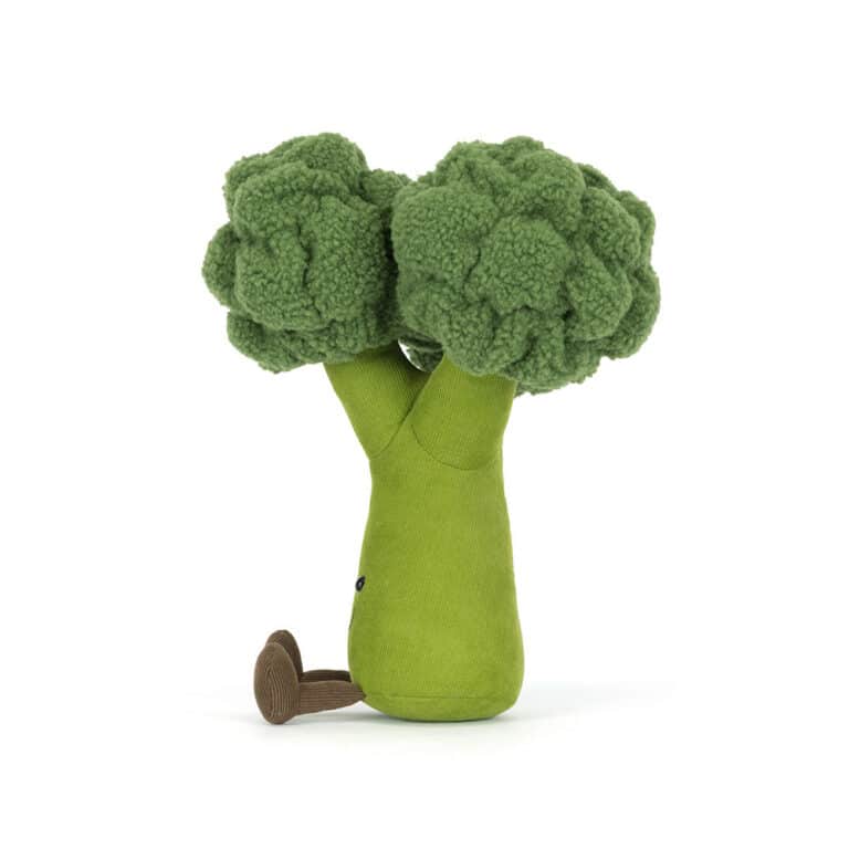 Doudou Amuseables Broccoli – Jellycat - Vue de côté sur fond blanc