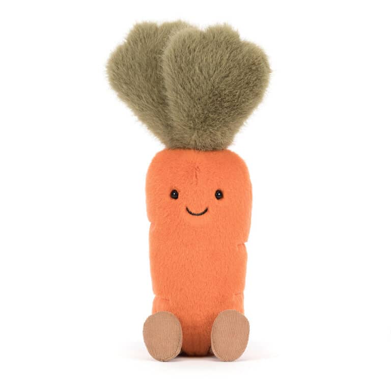 Doudou Amuseables Carrot – Jellycat - Vue de face sur fond blanc