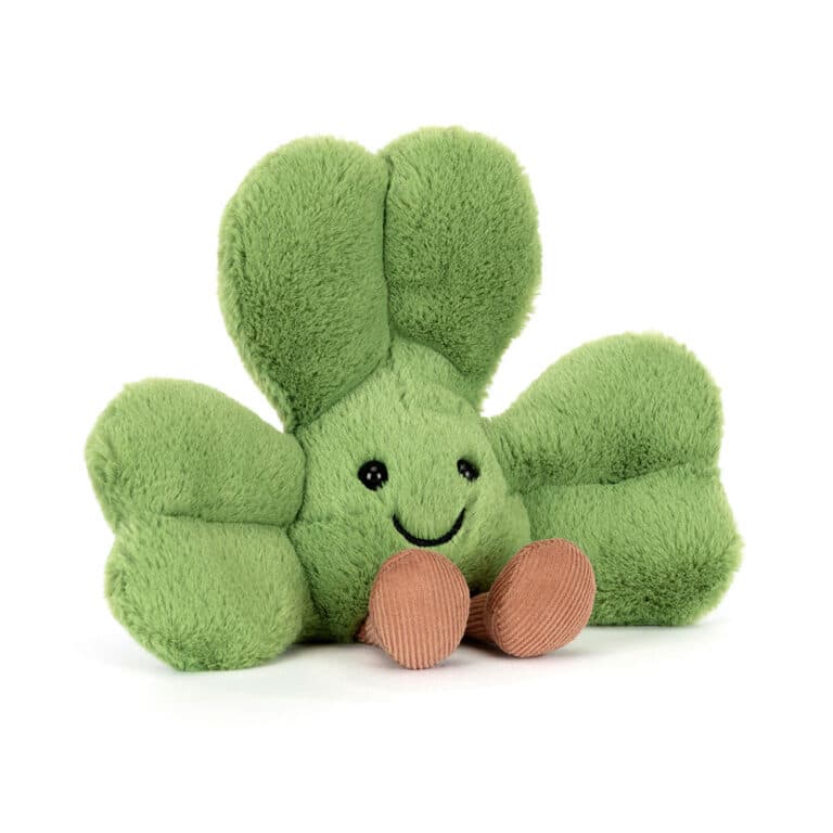 Doudou Amuseables Siofra Shamrock – Jellycat - Vue de face sur fond blanc