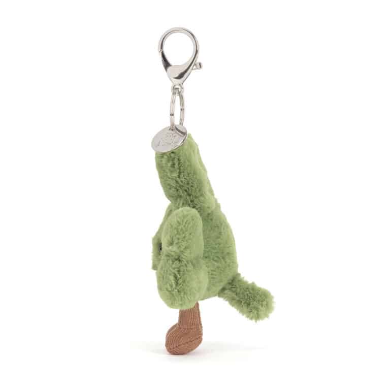 Doudou porte-clés Amuseables Siofra Shamrock – Jellycat - Vue de côté sur fond blanc