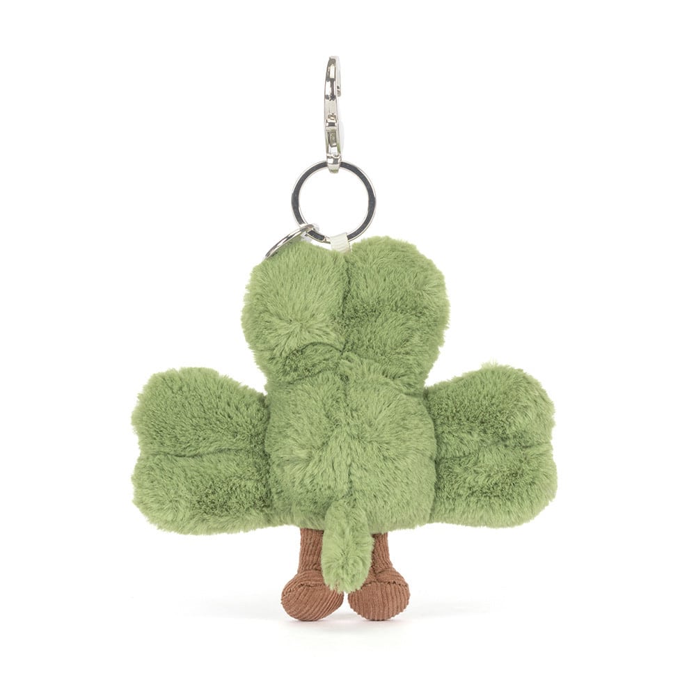 Doudou porte-clés Amuseables Siofra Shamrock – Jellycat - Vue de dos sur fond blanc