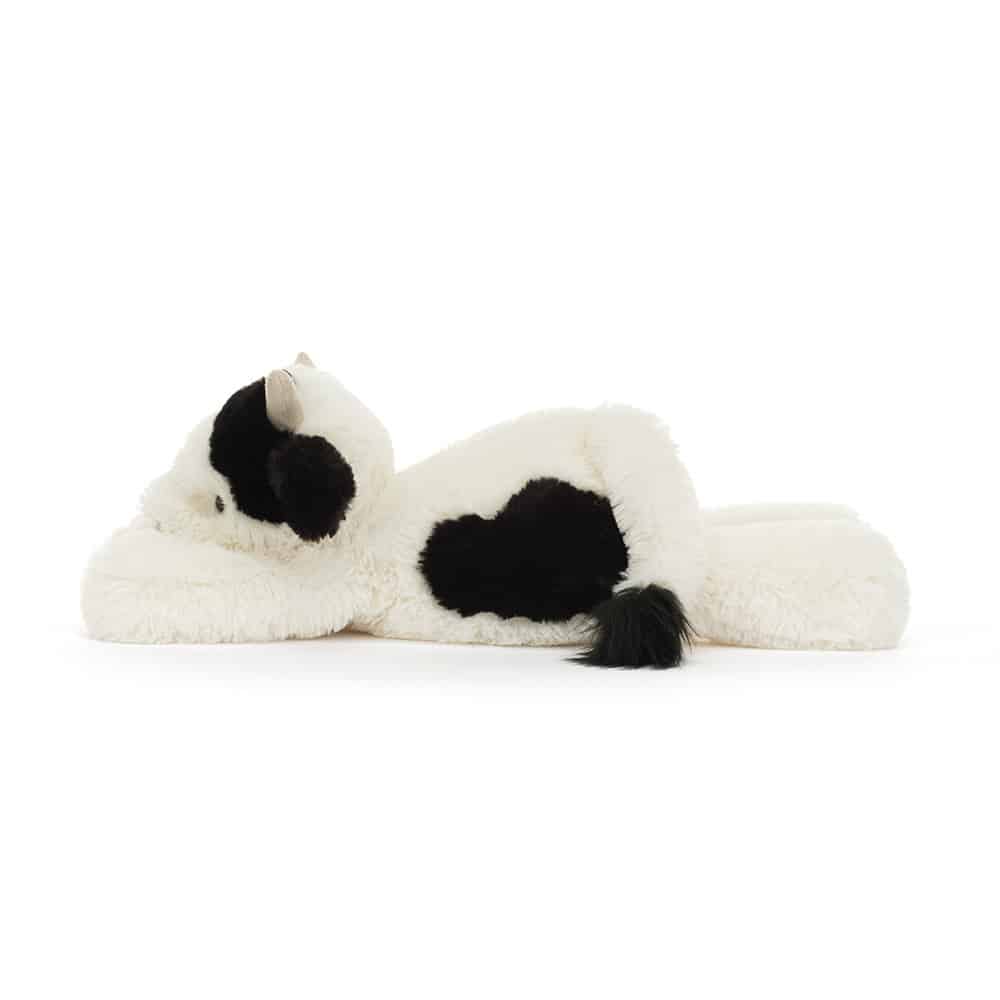 Doudou Smudge Cow – Jellycat - Vue de côté sur fond blanc
