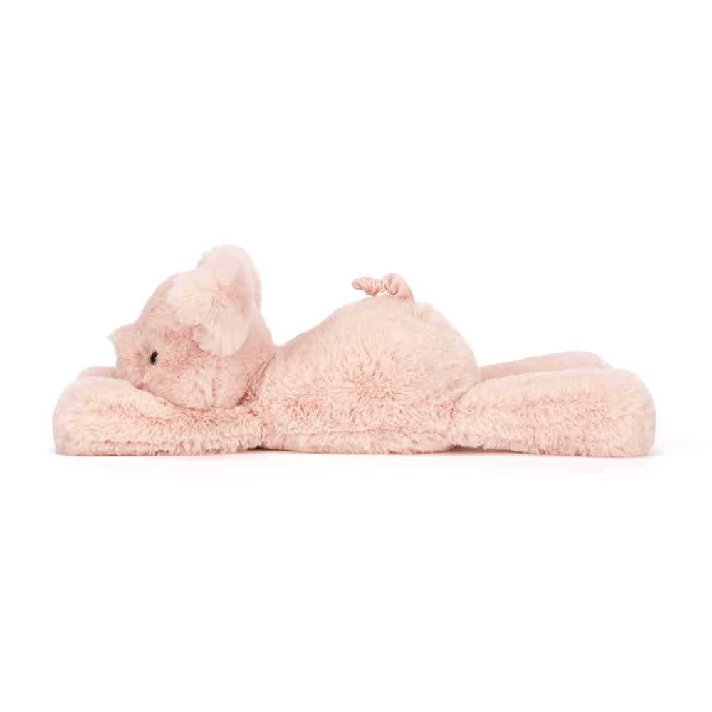 Doudou Smudge Pig - Jellycat - Vue de côté sur fond blanc