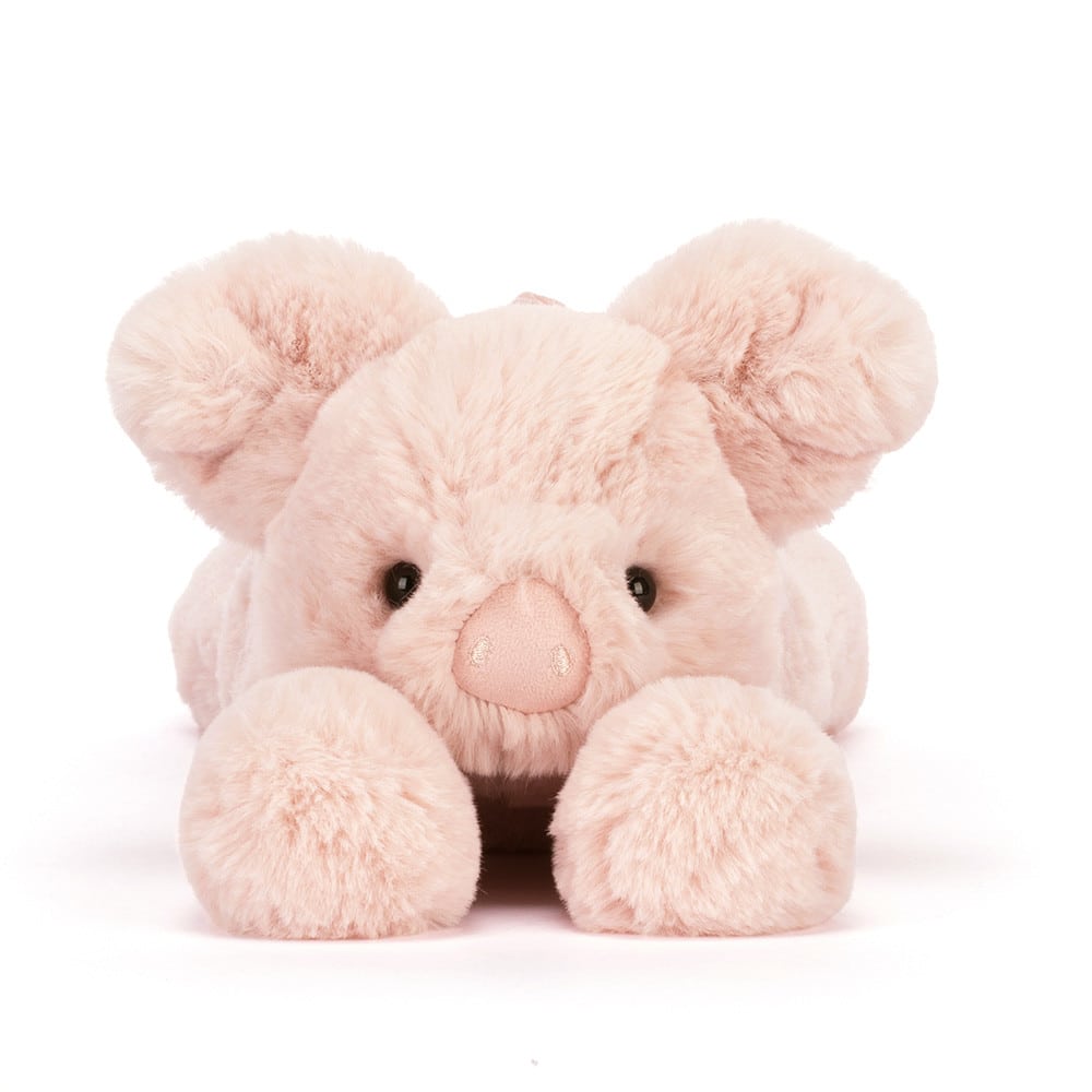 Doudou Smudge Pig - Jellycat - Vue de face sur fond blanc