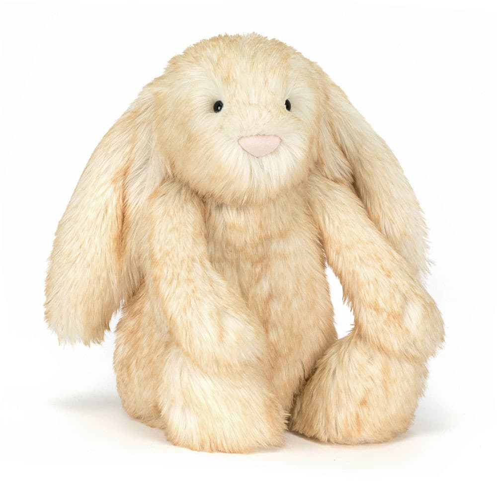 Doudou Springlowe Luxe Bunny - Big – Jellycat - Vue de face sur fond blanc