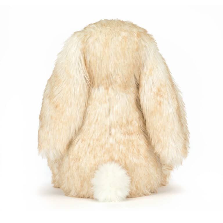 Doudou Springlowe Luxe Bunny - Big – Jellycat - Vue de dos sur fond blanc