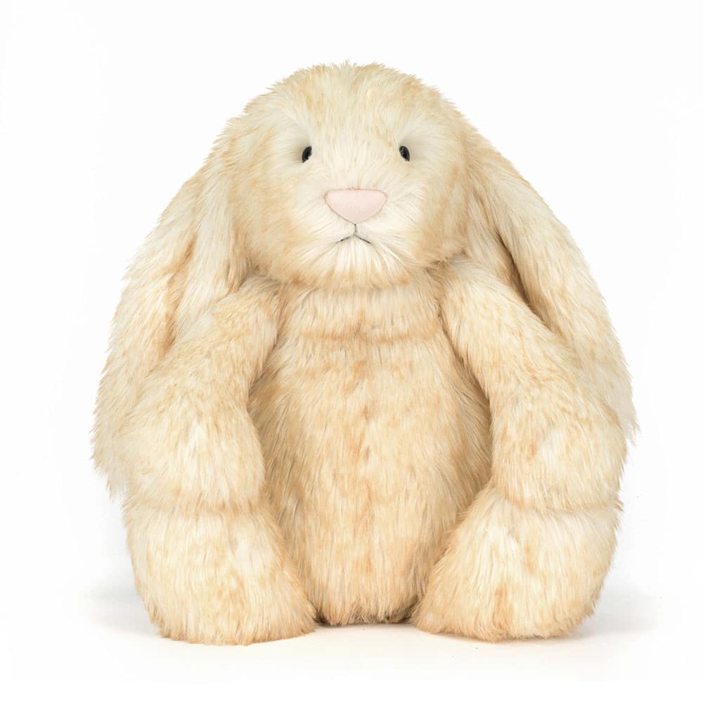 Doudou Springlowe Luxe Bunny - Big – Jellycat - Vue de face sur fond blanc