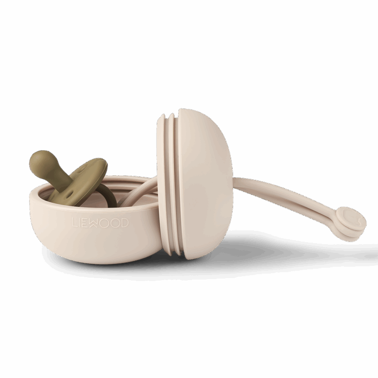 Étui pour tétine en silicone – Sandy - Liewood - Vue de face sur fond blanc