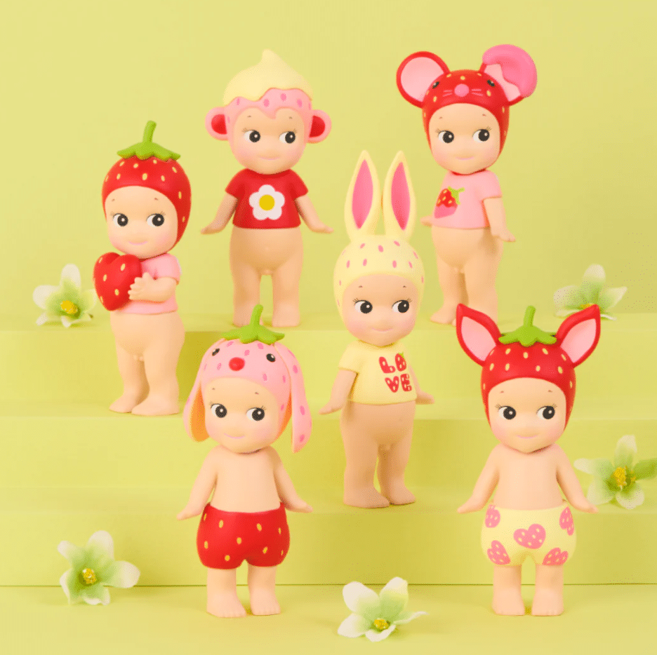 Sonny Angel® Strawberry Love, vue d'ambiance la collection sans les secret