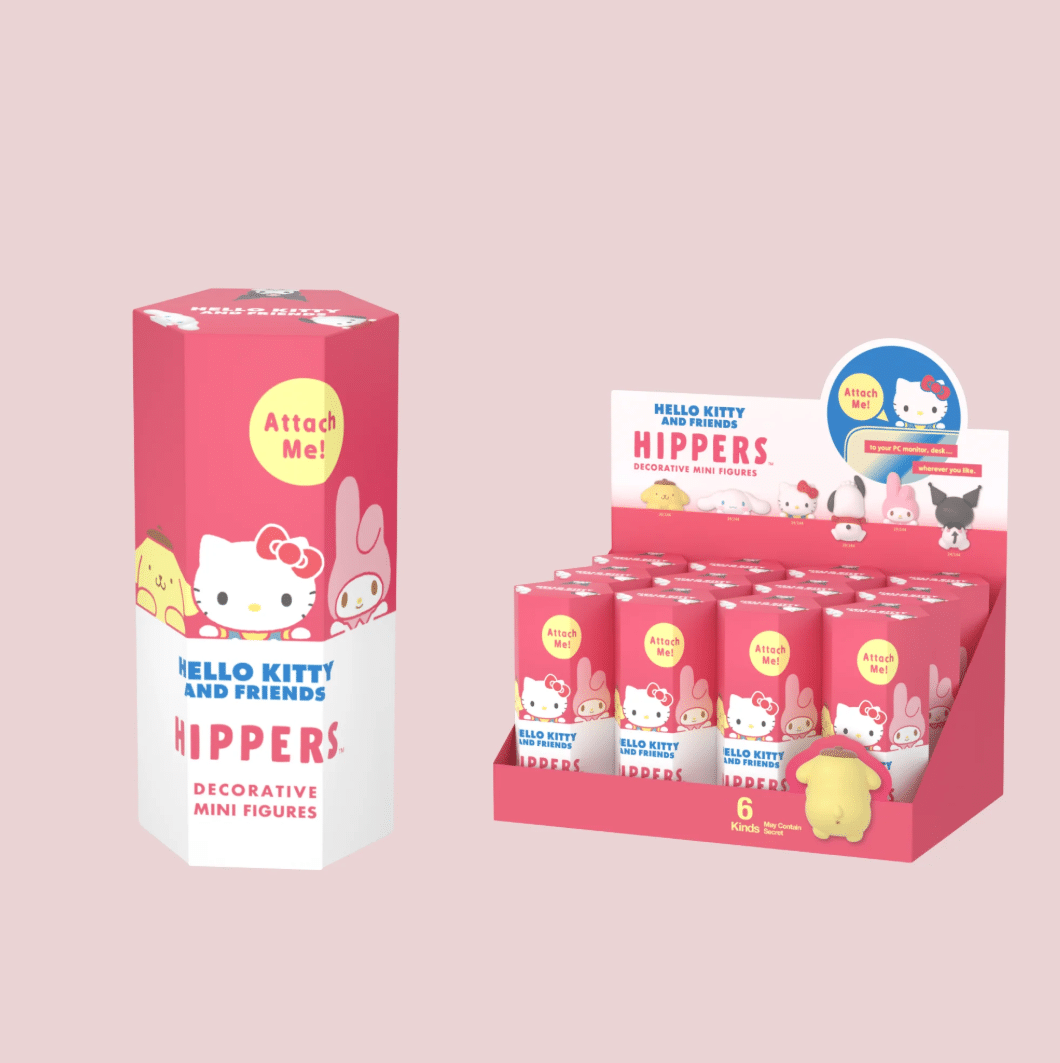 Hippers – Série Hello Kitty and Friends - Sonny Angel - Vue de face sur fond rose