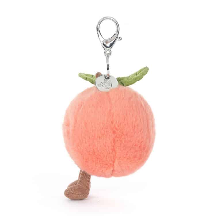 Peach bag charm - Pêche Jellycat Amuseables - Porte clé Jellycat -