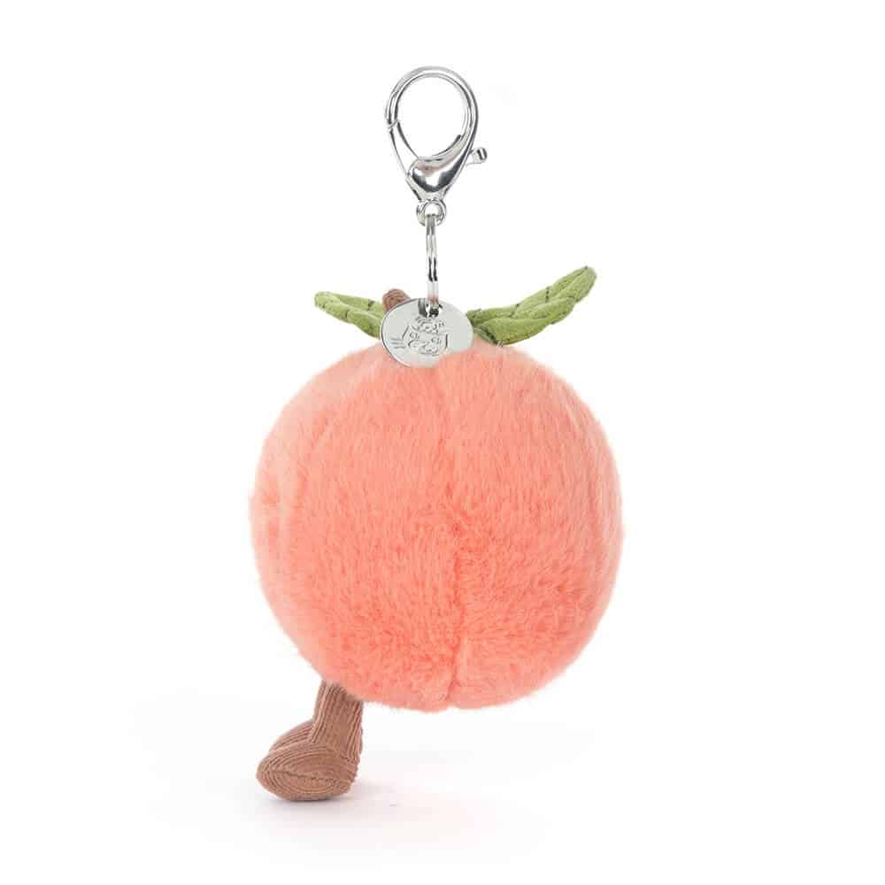 Peach bag charm - Pêche Jellycat Amuseables - Porte clé Jellycat -
