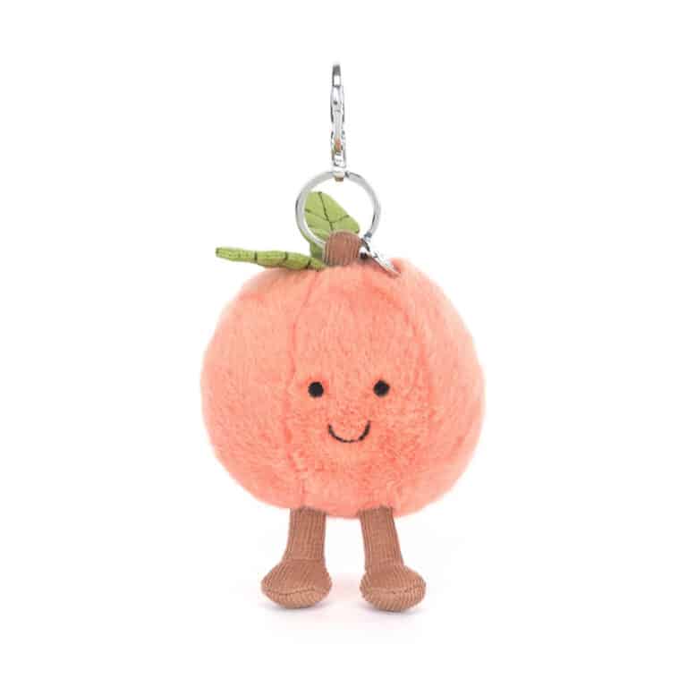 Peach bag charm - Pêche Jellycat Amuseables - Porte clé Jellycat -