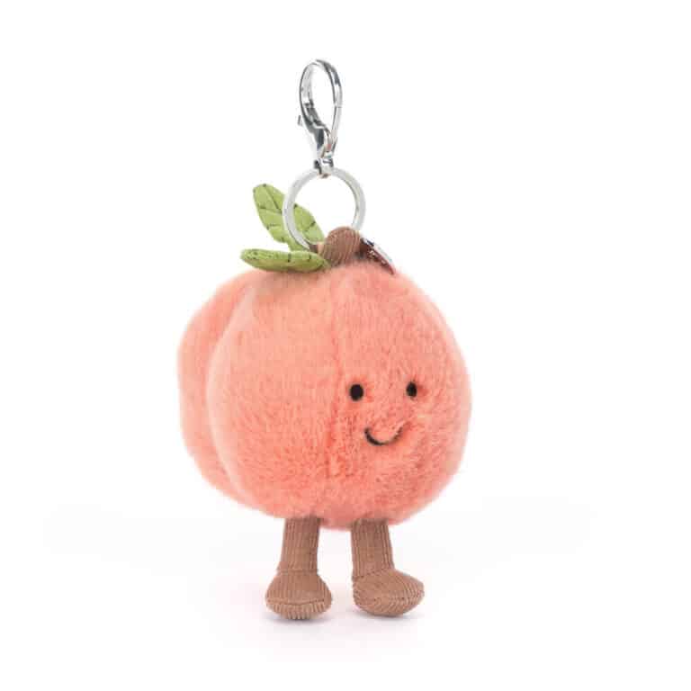 Peach bag charm - Pêche Jellycat Amuseables - Porte clé Jellycat -