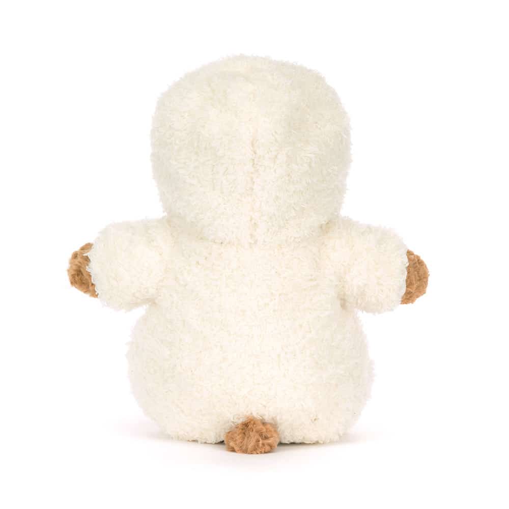 Bartholomew bear all-in-one outfit - Jellycat, vue de dos sur fond blanc