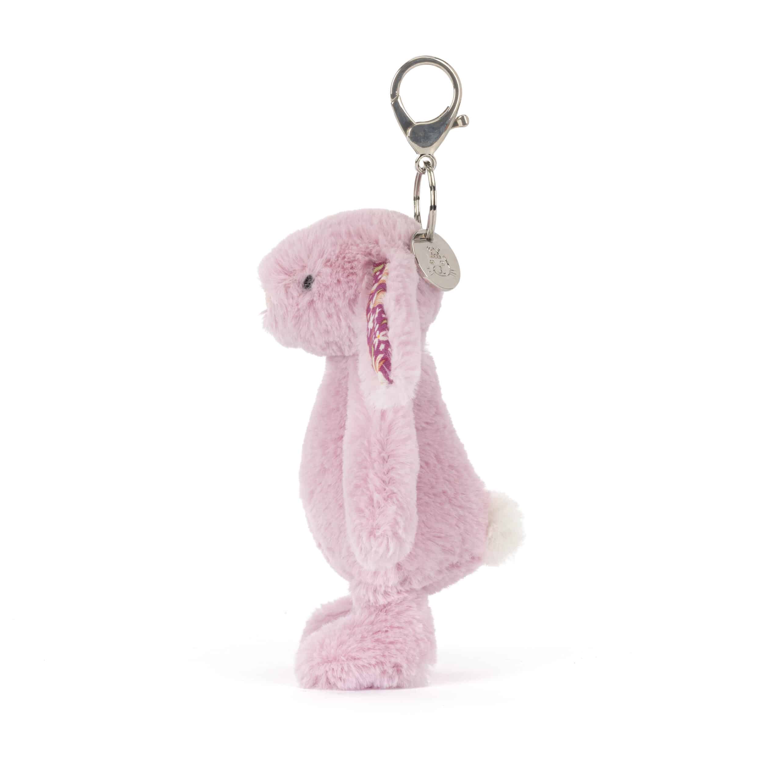 Thistlepop Blossom bunny bag charm - Jellycat, vue de côté sur fond blanc