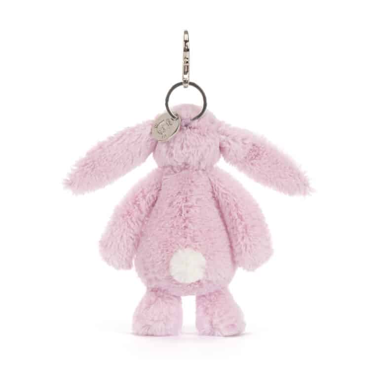 Thistlepop Blossom bunny bag charm - Jellycat, vue de dos sur fond blanc
