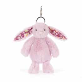 Thistlepop Blossom bunny bag charm - Jellycat, vue de face sur fond blanc