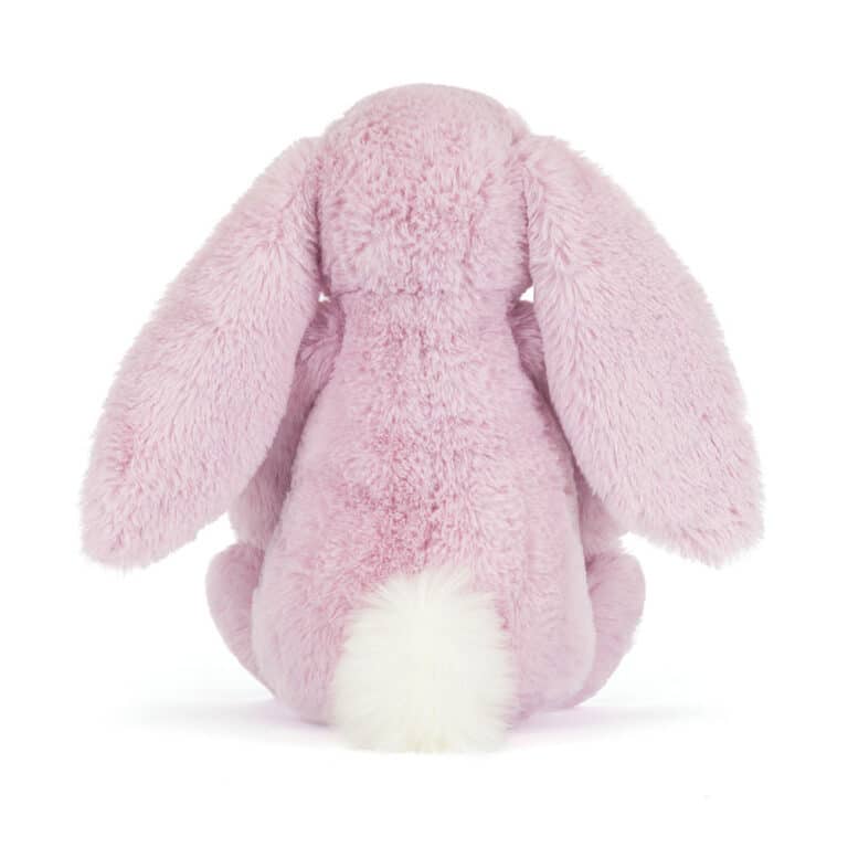 Thistlepop blossom luxe bunny - Jellycat, vue de dos sur fond blanc