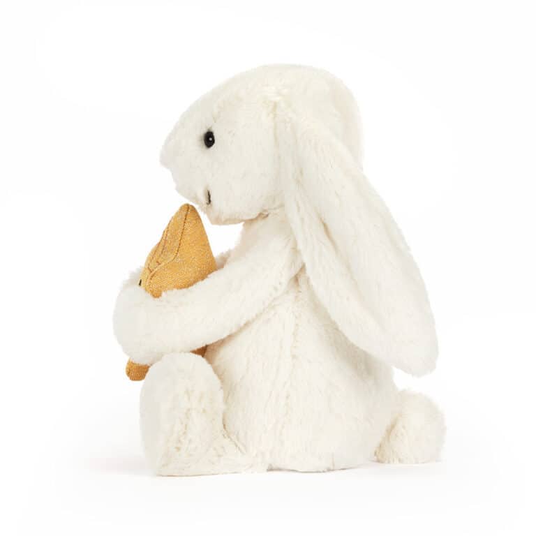 peluche jellycat pas cher lapin crème avec étoile doudou jellycat collection bunnies cadeau naissance déco enfant cuddle toy plush collectible soft toy bunny star