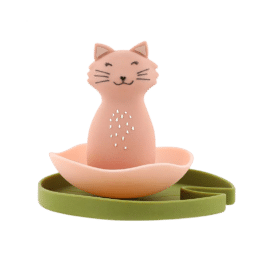 Jouet de bain nénuphar mlle chat dfe Trixie fond blanc