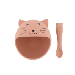 Premier set repas de bébé mlle chat Trixie fond blanc