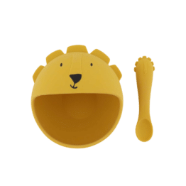 Premier set repas bébé mr lion de Trixie fond blanc