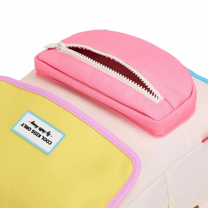 Le sac à dos enfant Mini Sugar Hello Hossy fond blanc poche avant