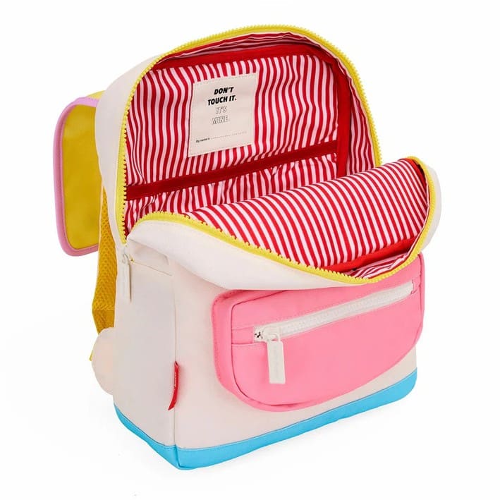Le sac à dos enfant Mini Sugar Hello Hossy fond blanc intérieur