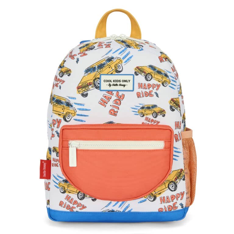 Le sac à dos enfant Happy Ride Hello Hossy fond blanc