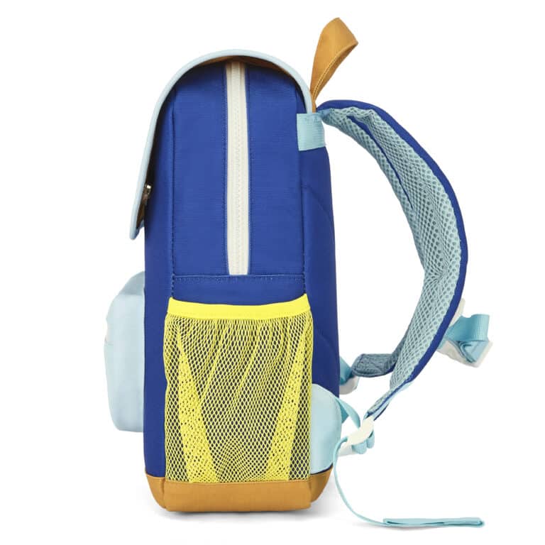 Le Sac à dos Mini Blue Canyon Hello Hossy fond blanc de profil