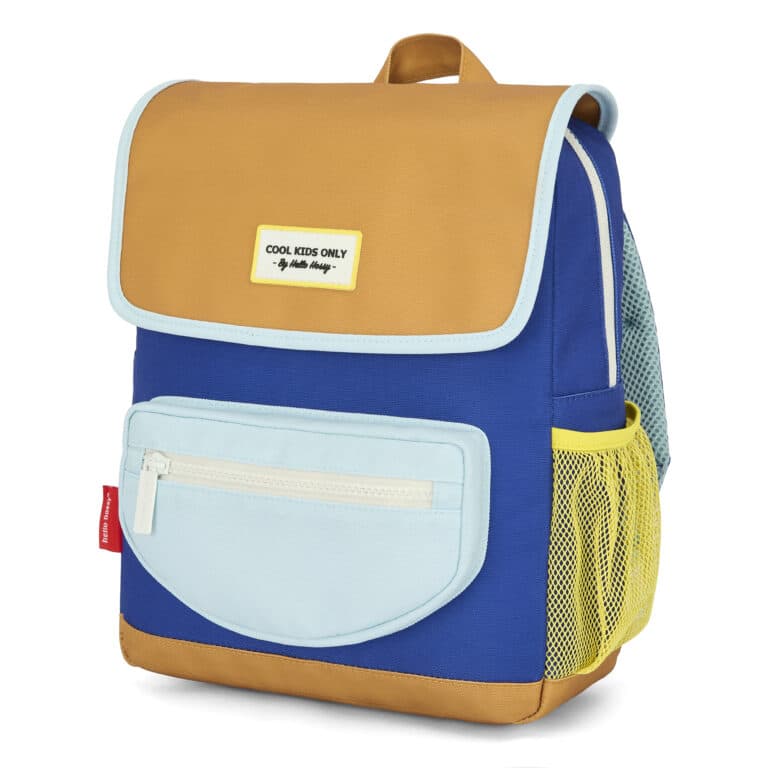 Le Sac à dos Mini Blue Canyon Hello Hossy fond blanc de biais