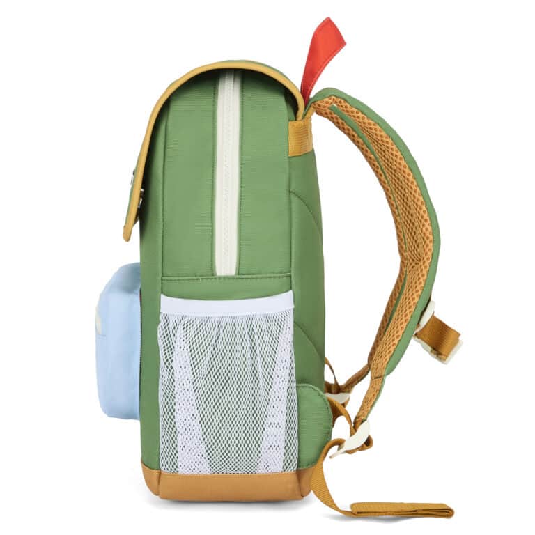 Le sac à dos enfant Mini Green Lake Hello Hossy fond blanc de profil