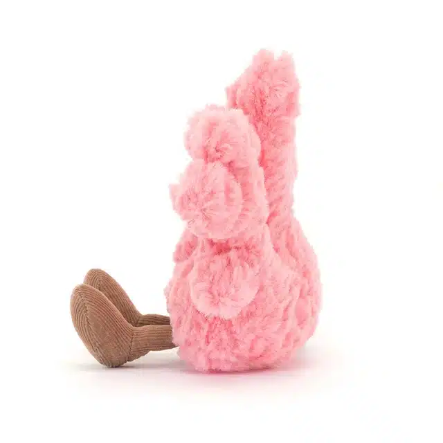 Amuseables Coral de Jellycat vue de profil fond blanc